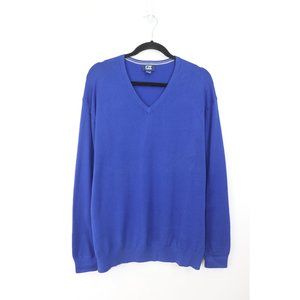NEW Cutter & Buck Lakemont V-Neck Pullover Big & Tall Tri-Blend Sweater Bolt 1XB